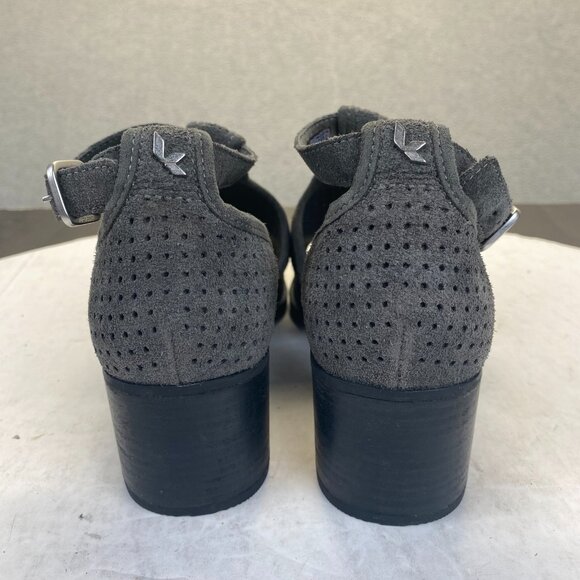 Koolabura Womens Charcoal Gray Suede Sandal Heels by UGG Size 10 - Picture 7 of 13